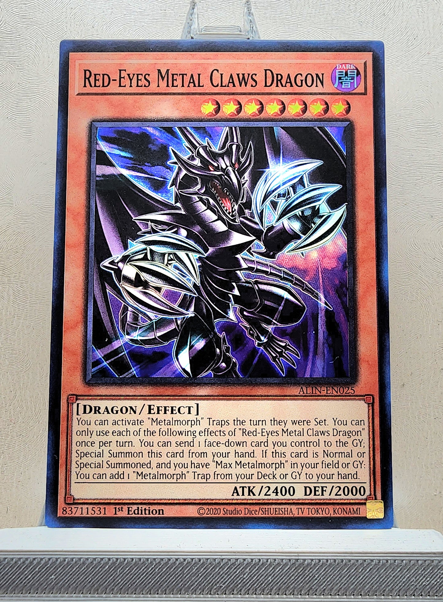 Yugioh! 1x Red-Eyes Metal Claws Dragon (ALIN - Super Rare) 1st Edition