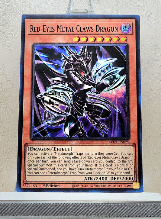Yugioh! 1x Red-Eyes Metal Claws Dragon (ALIN - Super Rare) 1st Edition