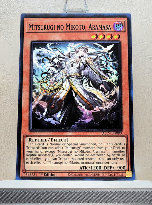 Yugioh! 1x Mitsurugi no Mikoto, Aramasa (ALIN - Super Rare) 1st Edition