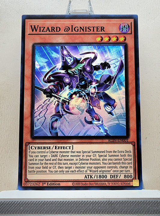 Yugioh! 1x Wizard @Ignister (ALIN - Super Rare) 1st Edition