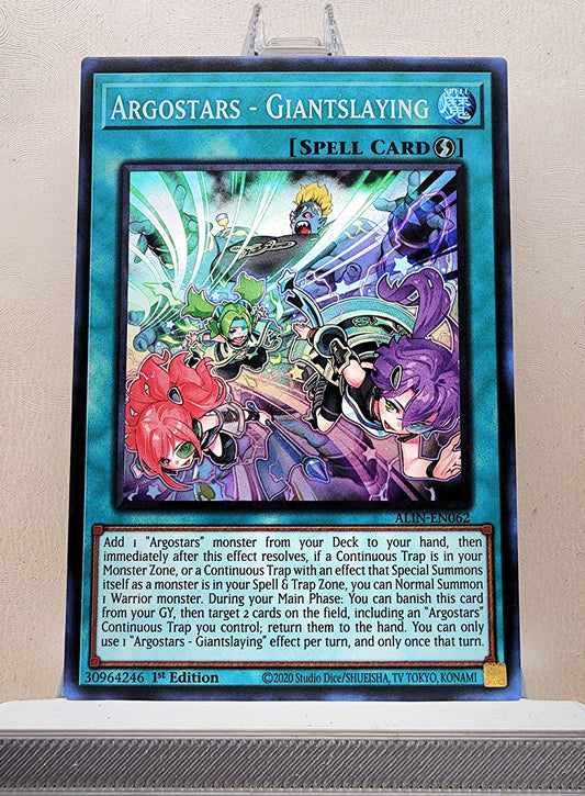 Yugioh! 1x Argostars - Giantslaying (ALIN - Super Rare) 1st Edition