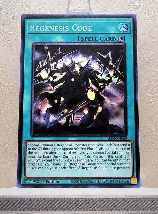 Yugioh! 1x Regenesis Code (ALIN - Super Rare) 1st Edition