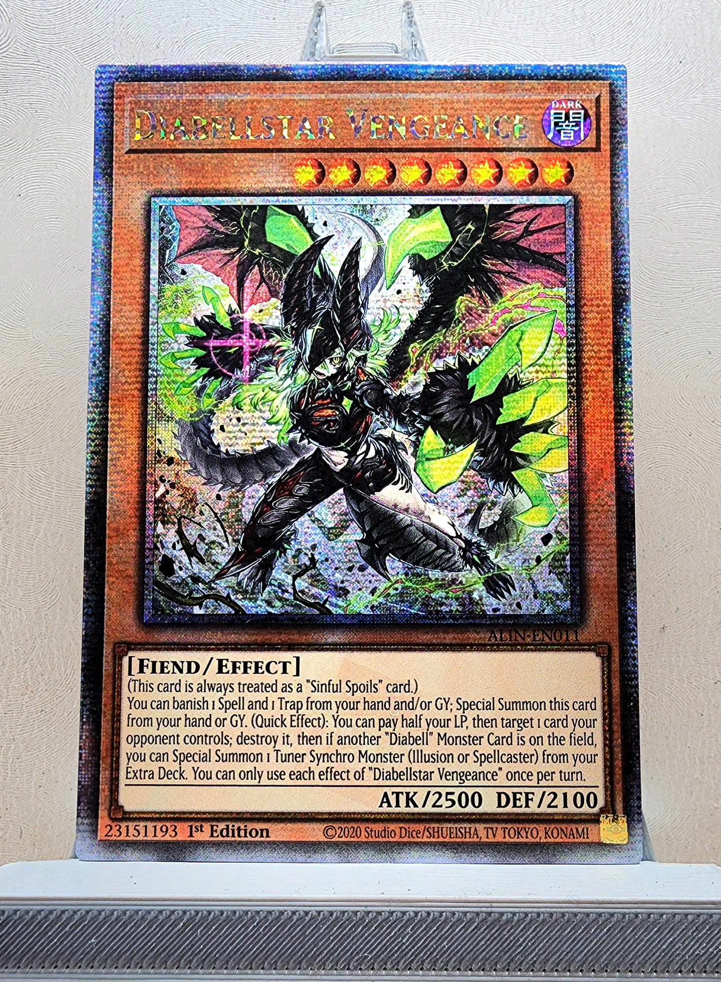 Yugioh! 1x Diabellstar Vengeance (ALIN - Quarter Century Secret Rare) 1st Edition