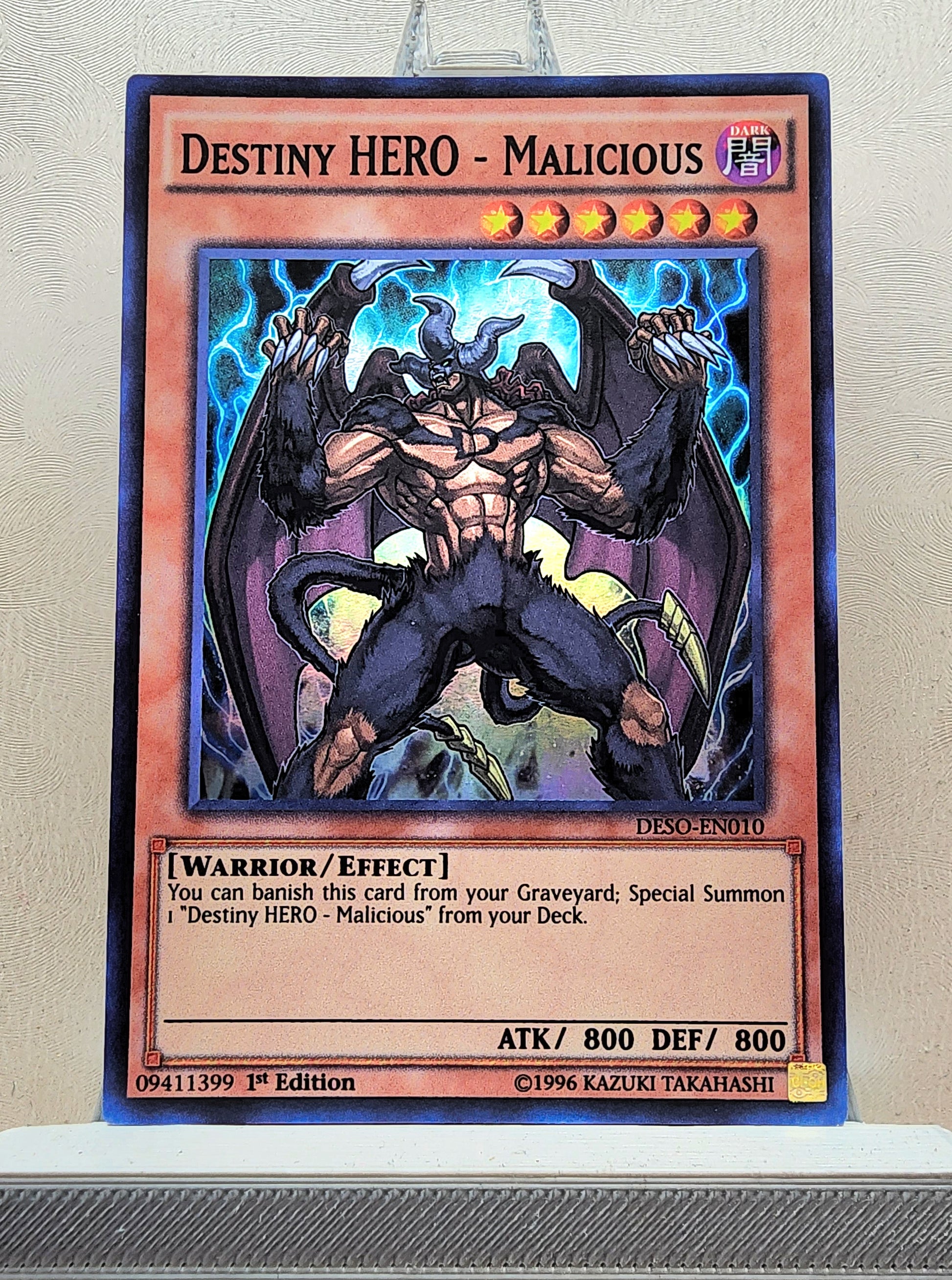 Yugioh! 1x Destiny HERO - Malicious (DESO - Super Rare) 1st Edition KAWAIII SUSHI Yugioh! 1x Destiny HERO - Malicious (DESO - Super Rare) 1st Edition KAWAIII SUSHI