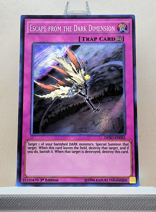 Yugioh! 1x Escape from the Dark Dimension (DESO - Super Rare) 1st Edition