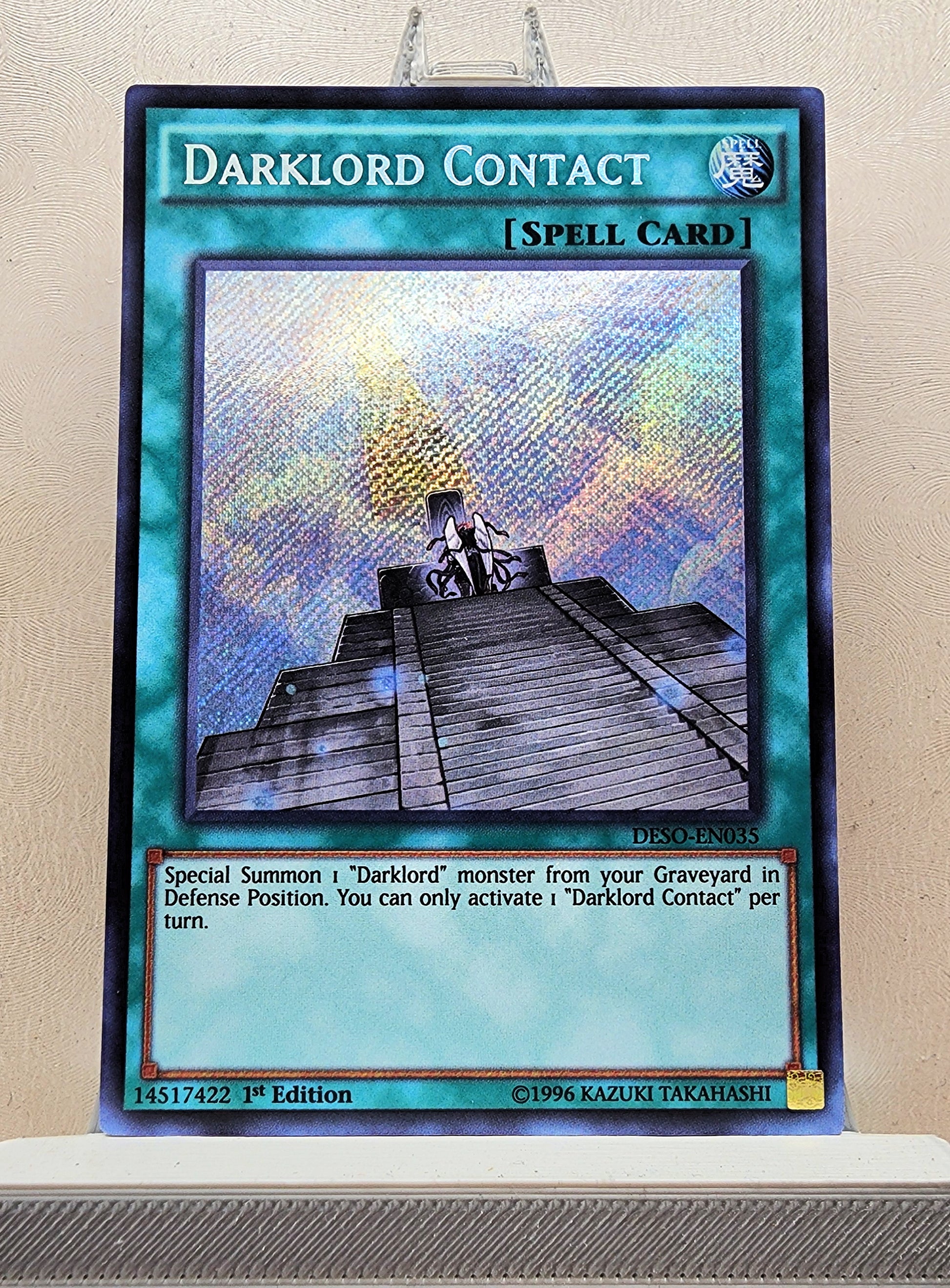 Yugioh! 1x Darklord Contact (DESO - Secret Rare) 1st Edition KAWAIII SUSHI Yugioh! 1x Darklord Contact (DESO - Secret Rare) 1st Edition KAWAIII SUSHI