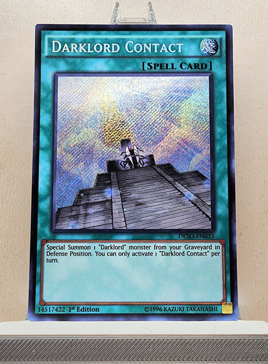 Yugioh! 1x Darklord Contact (DESO - Secret Rare) 1st Edition