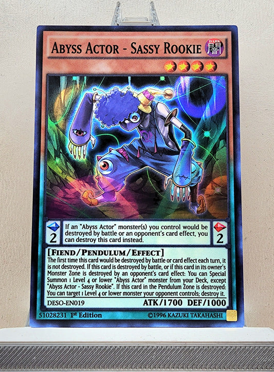 Yugioh! 1x Abyss Actor - Sassy Rookie (DESO - Super Rare) 1st Edition