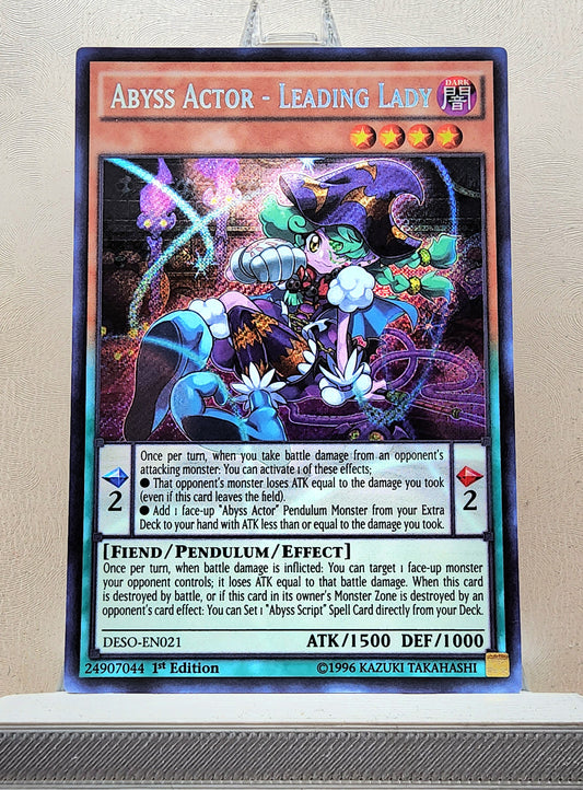 Yugioh! 1x Abyss Actor - Leading Lady (DESO - Secret Rare) 1st Edition