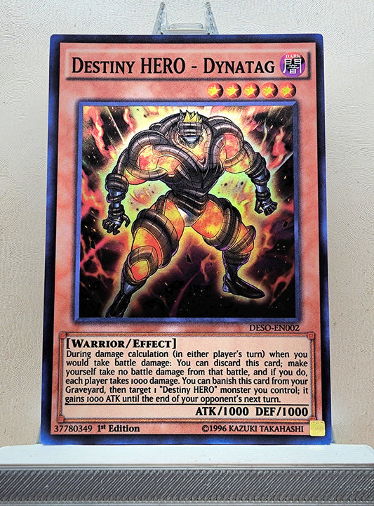 Yugioh! 1x Destiny HERO - Dynatag (DESO - Super Rare) 1st Edition
