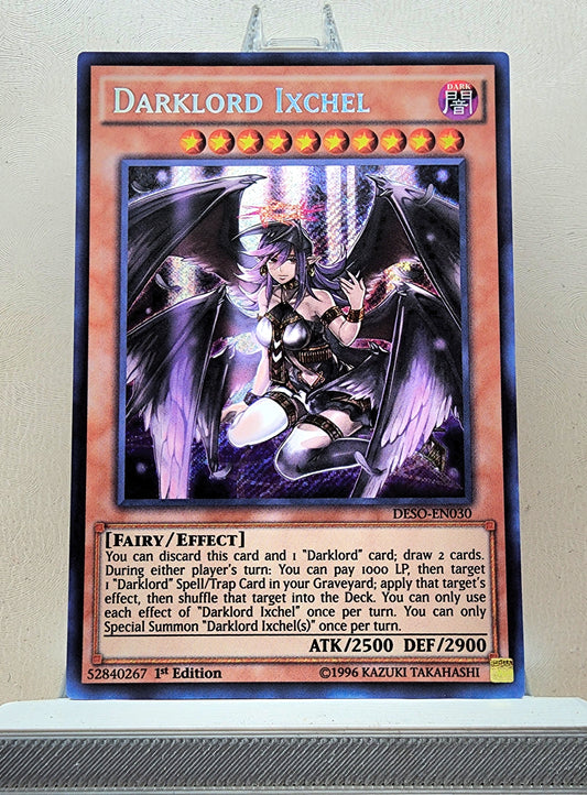 Yugioh! 1x Darklord Ixchel (DESO - Secret Rare) 1st Edition