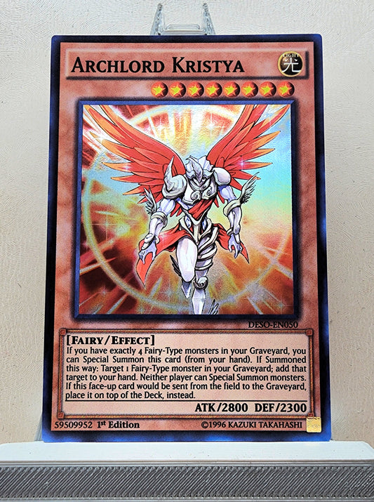 Yugioh! 1x Archlord Kristya (DESO - Super Rare) 1st Edition
