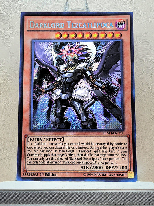 Yugioh! 1x Darklord Tezcatlipoca (DESO - Secret Rare) 1st Edition