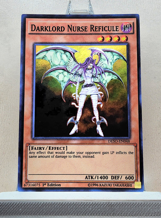 Yugioh! 1x Darklord Nurse Reficule (DESO - Super Rare) 1st Edition