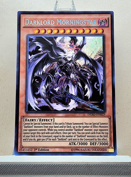 Yugioh! 1x Darklord Morningstar (DESO - Secret Rare) 1st Edition