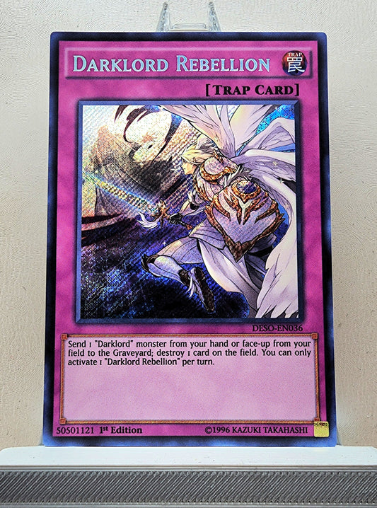 Yugioh! 1x Darklord Rebellion (DESO - Secret Rare) 1st Edition