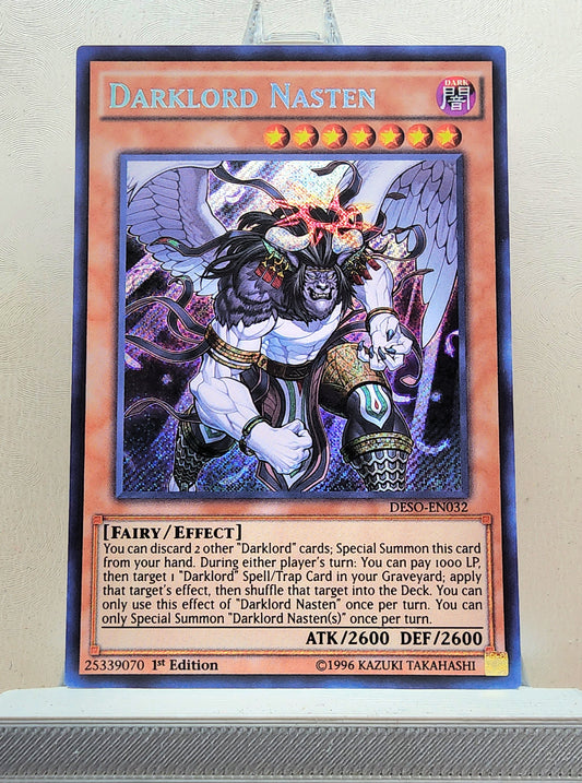 Yugioh! 1x Darklord Nasten (DESO - Secret Rare) 1st Edition