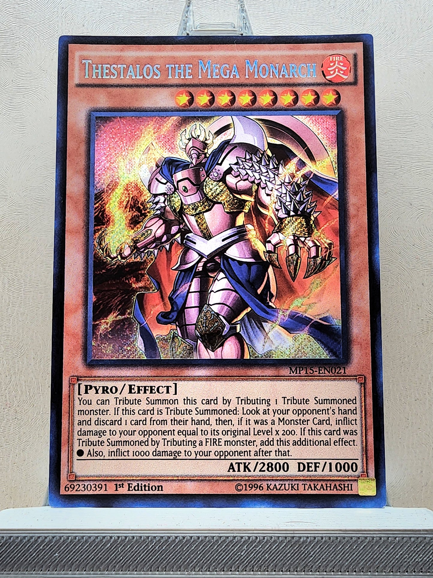 Yugioh! 1x Thestalos the Mega Monarch (MP15 - Secret Rare) 1st Edition