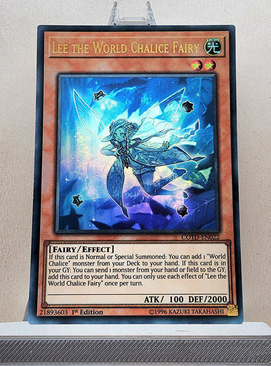 Yugioh! 1x Lee the World Chalice Fairy (COTD - Ultra Rare) 1st Edition