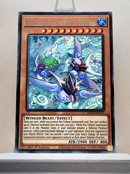 Yugioh! 1x Floowandereeze & Snowl (MP22 - Rare) 1st Edition