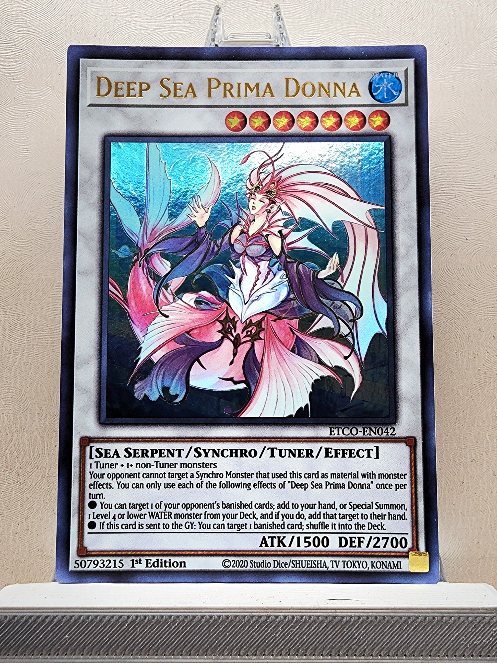 Yugioh! 1x Deep Sea Prima Donna (ETCO - Ultra Rare) 1st Edition KAWAIII SUSHI Yugioh! 1x Deep Sea Prima Donna (ETCO - Ultra Rare) 1st Edition KAWAIII SUSHI