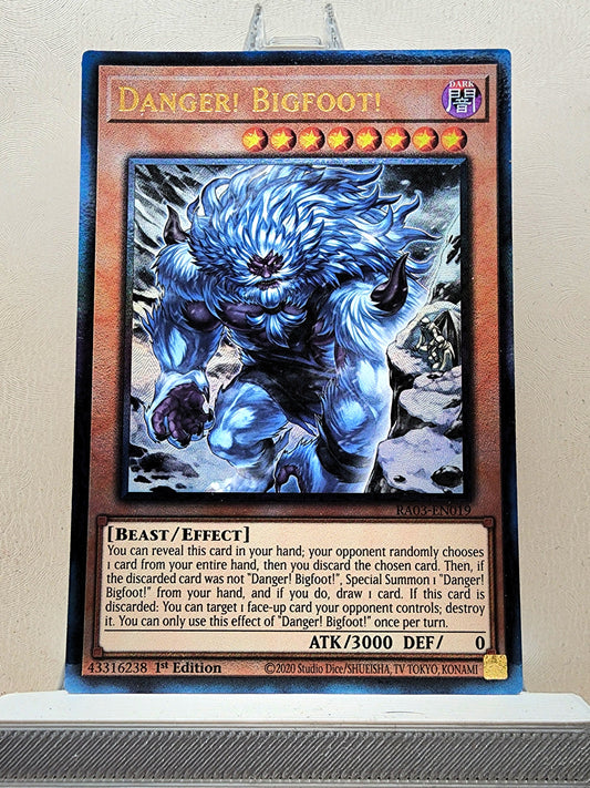 Yugioh! 1x Danger Bigfoot Alt Art (RA03 - Prismatic Ultimate Rare) 1st Edition