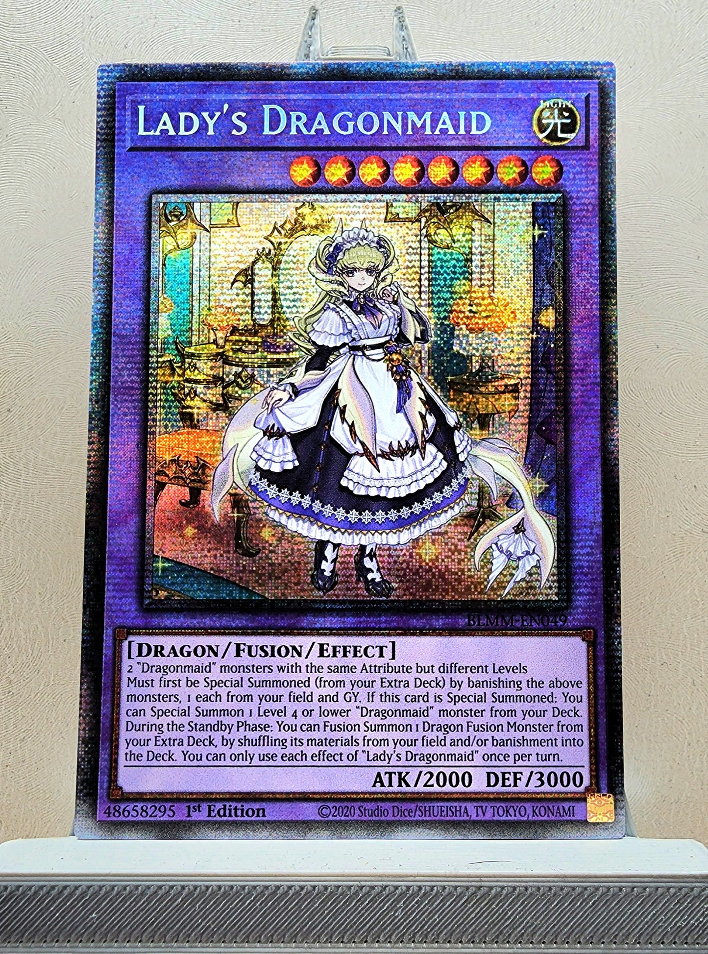 Yugioh! 1x Lady's Dragonmaid (BLMM - Starlight Rare) 1st Edition