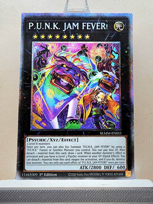 Yugioh! 1x P.U.N.K. JAM FEVER (BLMM - Starlight Rare) 1st Edition