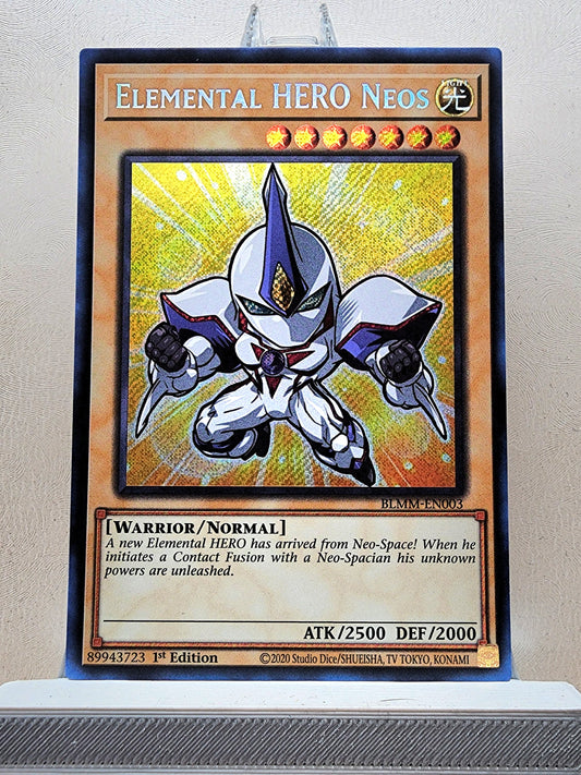 Yugioh! 1x Elemental HERO Neos Chibi Artwork (BLMM - Secret Rare) 1st Edition