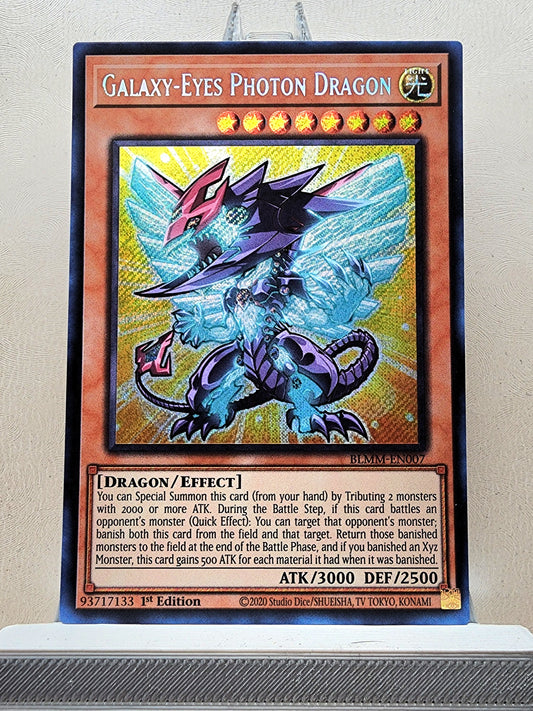 Yugioh! 1x Galaxy-Eyes Photon Dragon Chibi Artwork (BLMM - Secret Rare) 1st Edition
