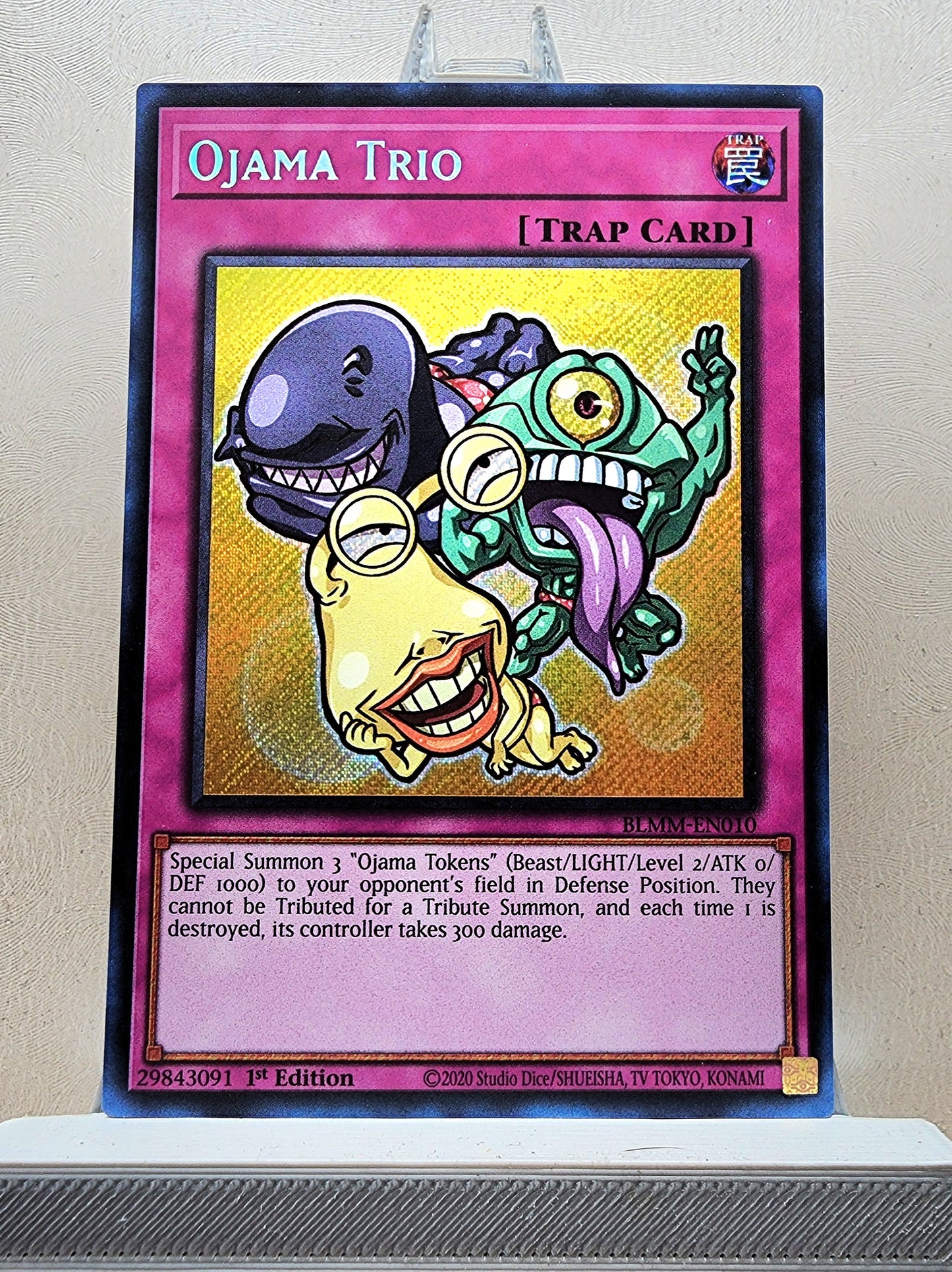 Yugioh! 1x Ojama Trio Chibi Artwork (BLMM - Secret Rare) 1st Edition