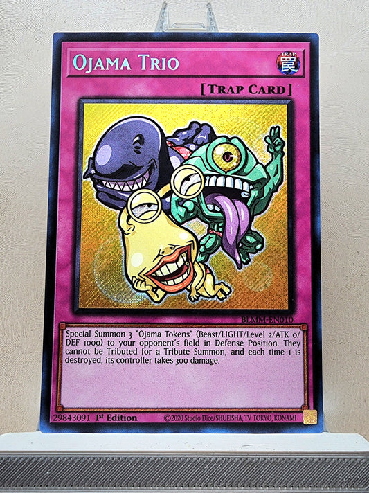 Yugioh! 1x Ojama Trio Chibi Artwork (BLMM - Secret Rare) 1st Edition