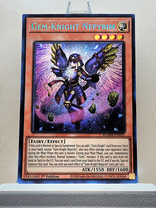 Yugioh! 1x Gem-Knight Nepyrim (BLMM - Secret Rare) 1st Edition