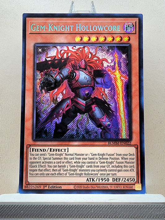 Yugioh! 1x Gem-Knight Hollowcore (BLMM - Secret Rare) 1st Edition