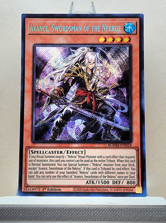 Yugioh! 1x Avance, Swordsman of the Nekroz (BLMM - Secret Rare) 1st Edition