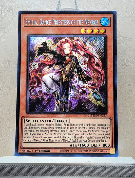 Yugioh! 1x Emilia, Dance Priestess of the Nekroz (BLMM - Secret Rare) 1st Edition