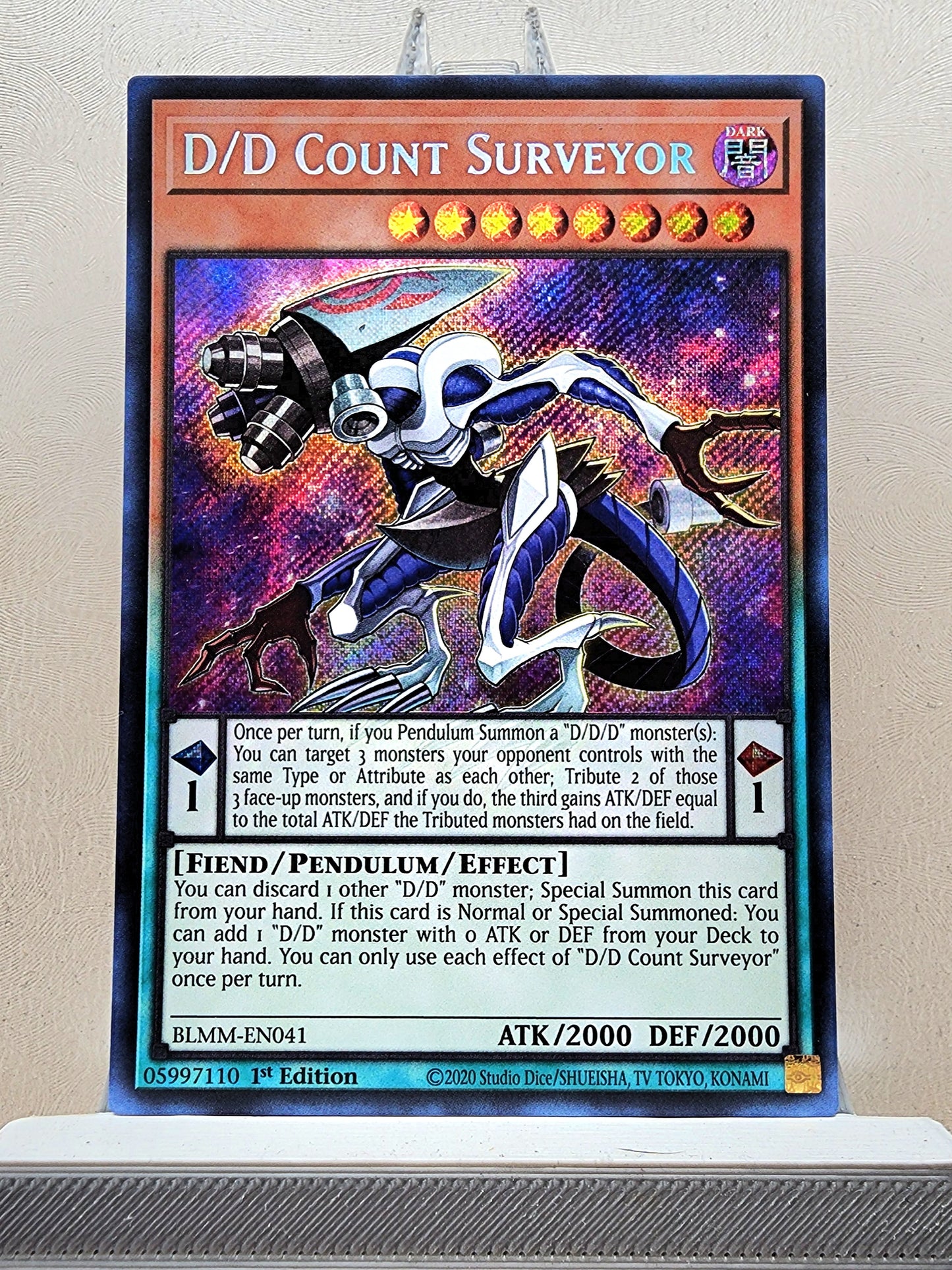 Yugioh! 1x D/D Count Surveyor (BLMM - Secret Rare) 1st Edition