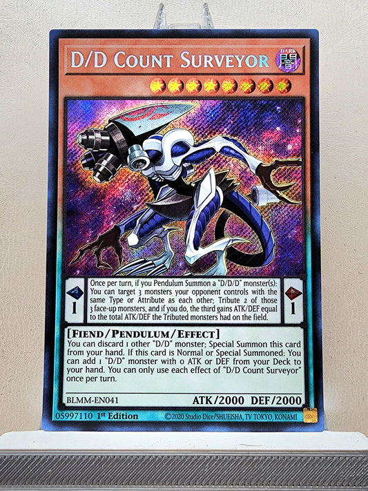 Yugioh! 1x D/D Count Surveyor (BLMM - Secret Rare) 1st Edition