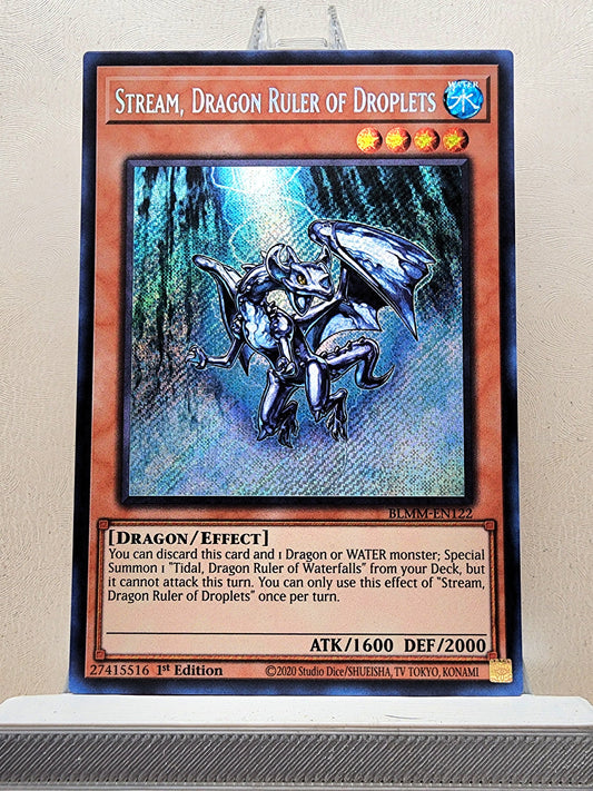 Yugioh! 1x Stream, Dragon Ruler of Droplets (BLMM - Secret Rare) 1st Edition