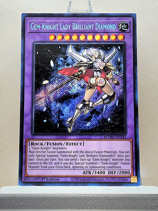 Yugioh! 1x Gem-Knight Lady Brilliant Diamond (BLMM - Secret Rare) 1st Edition