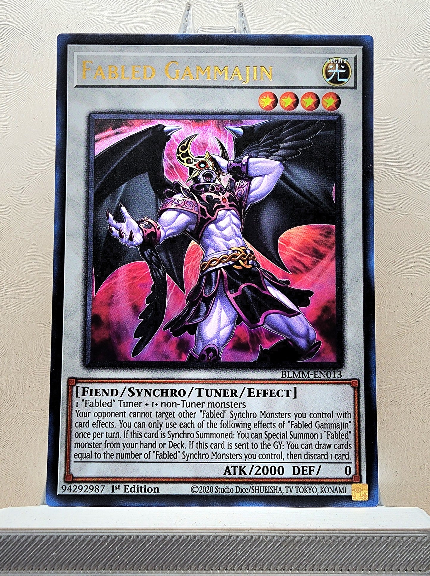 Yugioh! 1x Fabled Gammajin (BLMM - Ultra Rare) 1st Edition