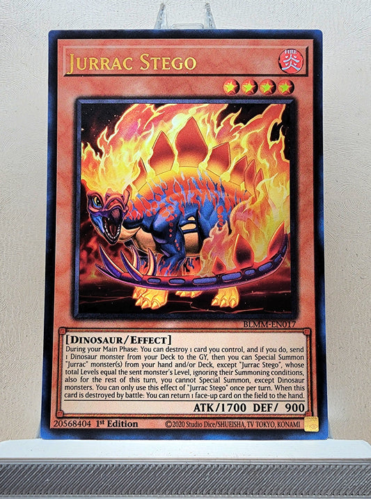 Yugioh! 1x Jurrac Stego (BLMM - Ultra Rare) 1st Edition