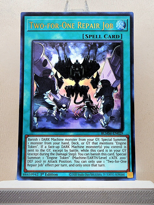 Yugioh! 1x Two for One Repair Job (BLMM - Ultra Rare) 1st Edition
