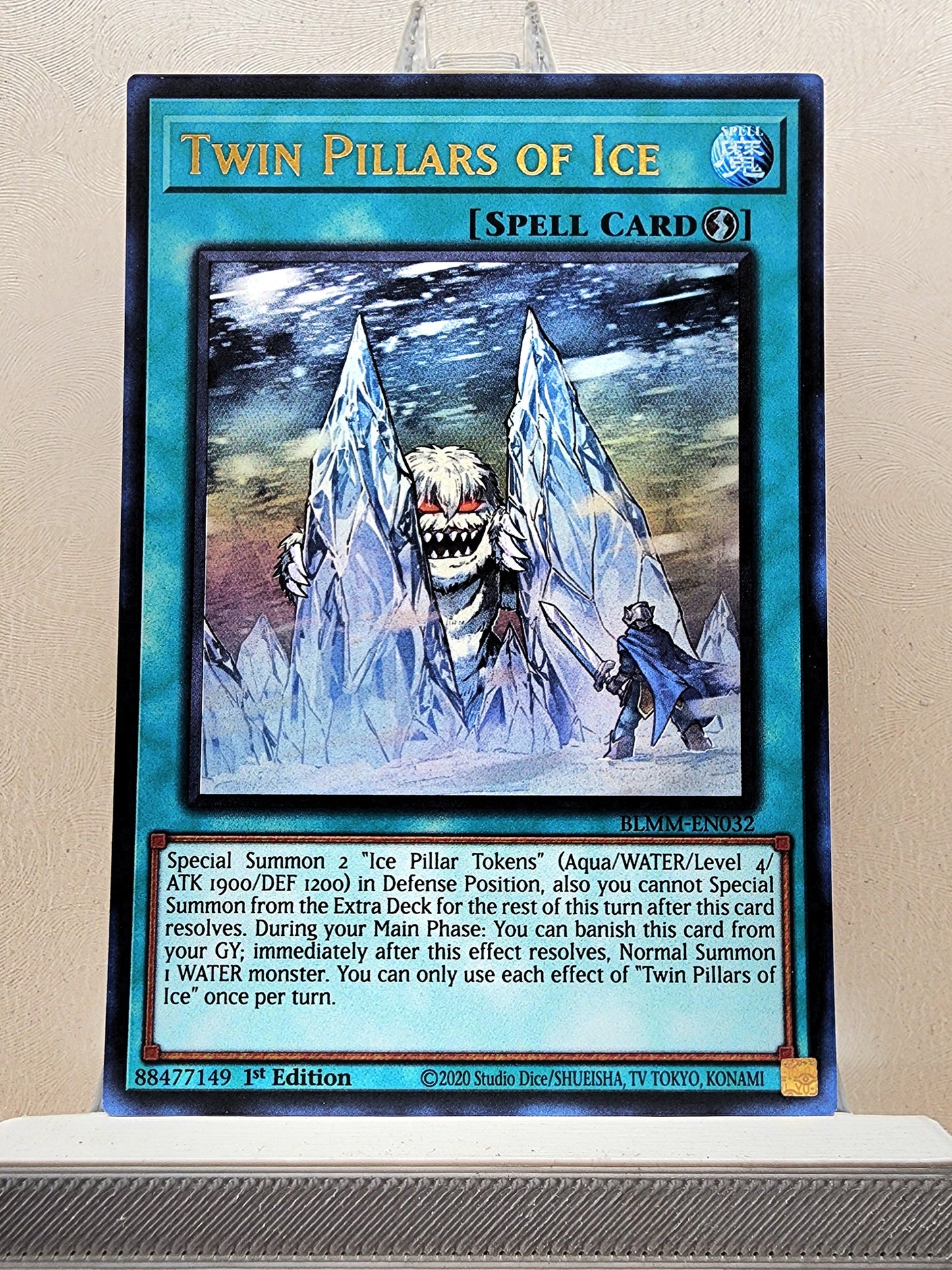 Yugioh! 1x Twin Pillars of Ice (BLMM - Ultra Rare) 1st Edition