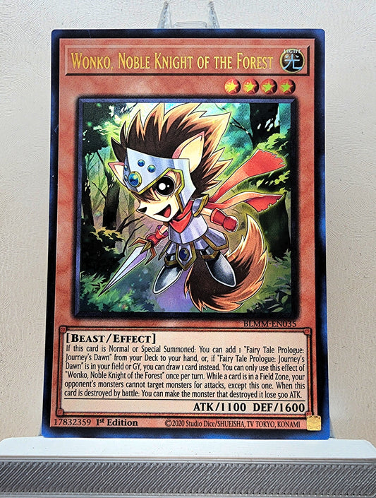 Yugioh! 1x Wonko, Noble Knight of the Forest (BLMM - Ultra Rare) 1st Edition