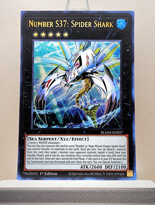 Yugioh! 1x Number S37: Spider Shark (BLMM - Ultra Rare) 1st Edition