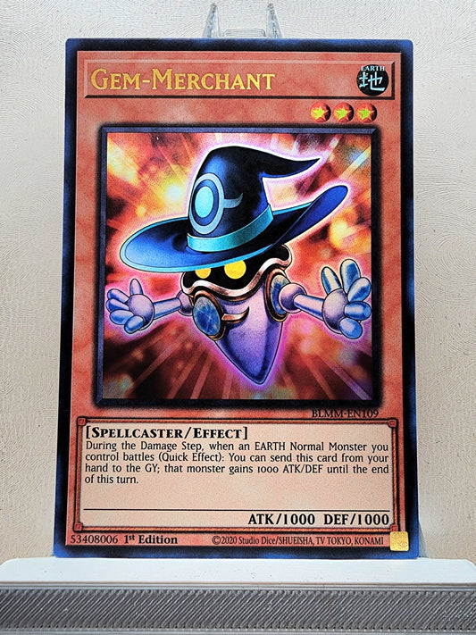 Yugioh! 1x Gem-Merchant (BLMM - Ultra Rare) 1st Edition