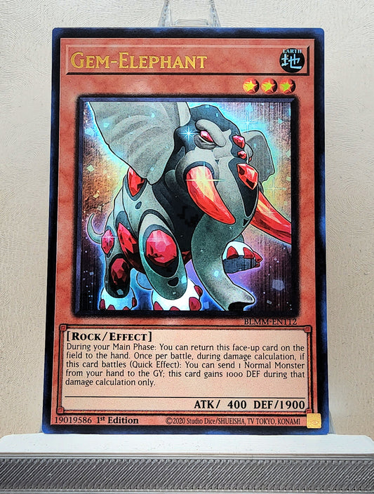 Yugioh! 1x Gem-Elephant (BLMM - Ultra Rare) 1st Edition