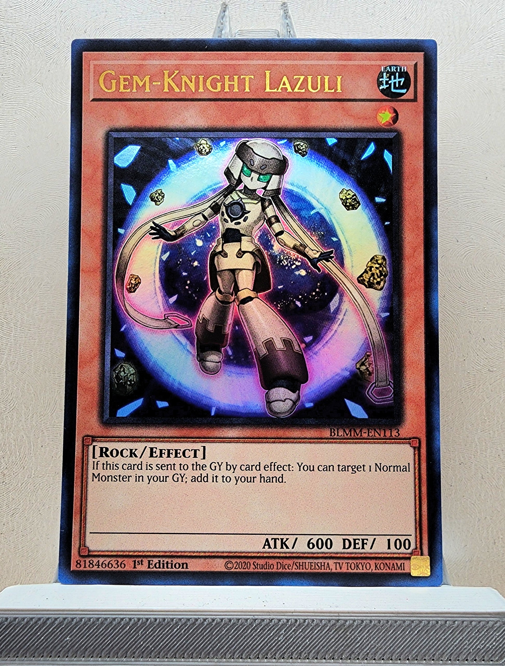 Yugioh! 1x Gem-Knight Lazuli (BLMM - Ultra Rare) 1st Edition KAWAIII SUSHI Yugioh! 1x Gem-Knight Lazuli (BLMM - Ultra Rare) 1st Edition KAWAIII SUSHI