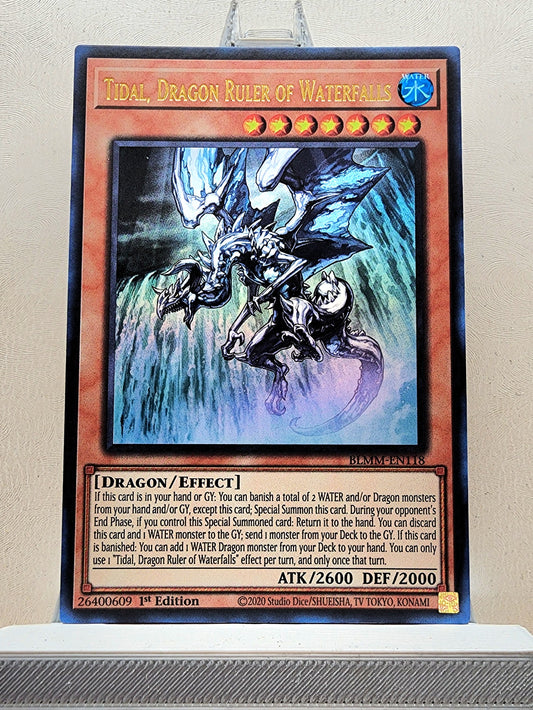 Yugioh! 1x Tidal, Dragon Ruler of Waterfalls (BLMM - Ultra Rare) 1st Edition